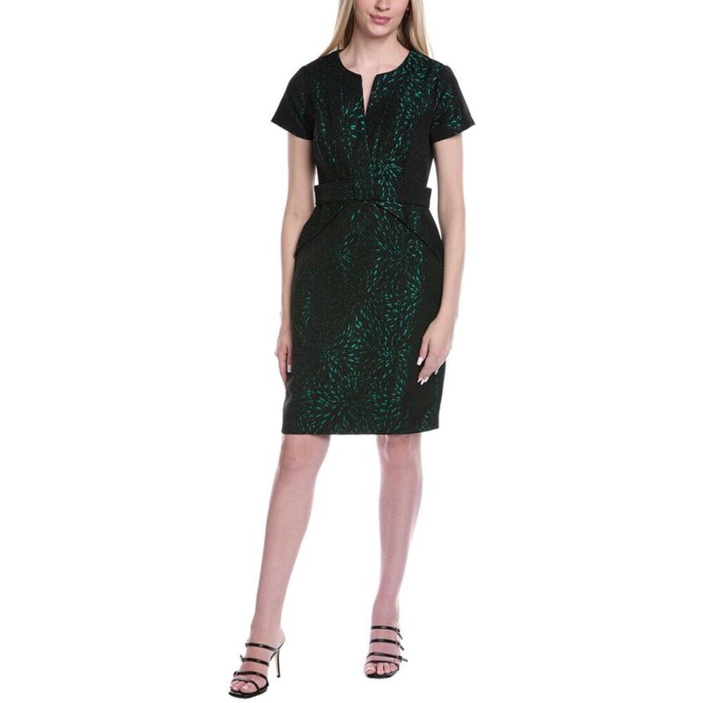Shani Womens Jacquard Sheath Dress